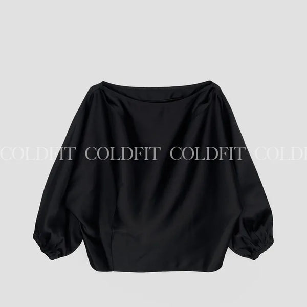 High-density boat neck blouse