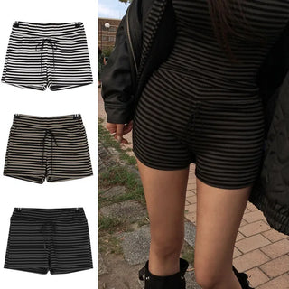 Mirez striped elastic shorts