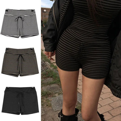 Mirez striped elastic shorts