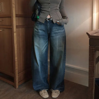 Kanpu Washed Denim Wide Pants