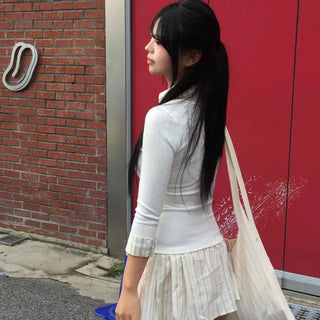 Striped Shirt Knit Mini Dress