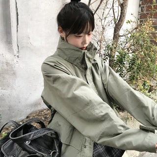 Unisex Yukari Nylon High-Neck Hooded Field Jacket (3 colors)