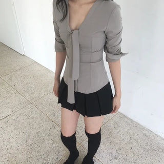 Half pleated skirt