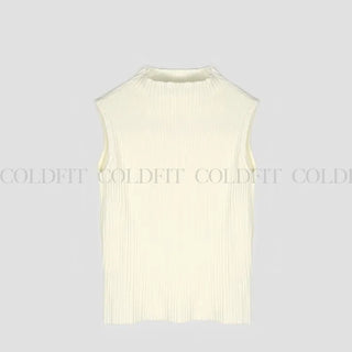 Pleated sleeveless top