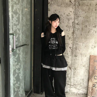 Nene Check Frill Skirt Layered Sweatpants (2 colors)