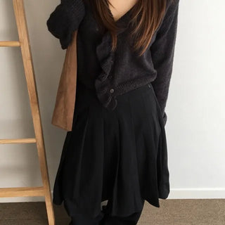 *Domestic/High Quality* Loop Frill Cardigan