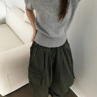 -3kg* Rain Wool Short Sleeve Knit
