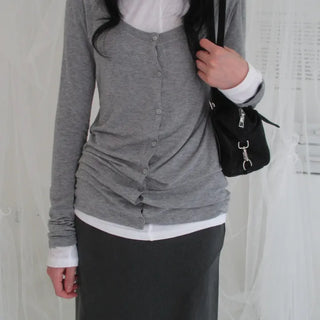 U-neck Wool Cardigan (3 colors)