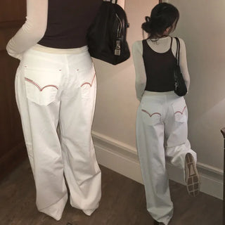 Mino embroidered wide pants