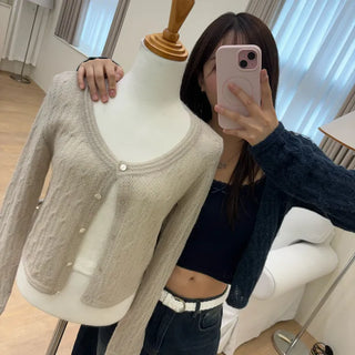 Alpaca Wool Bay Crop Cardigan