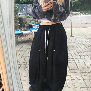 True Rivet Cut Balloon Mega Elastic Waist Wide Pants