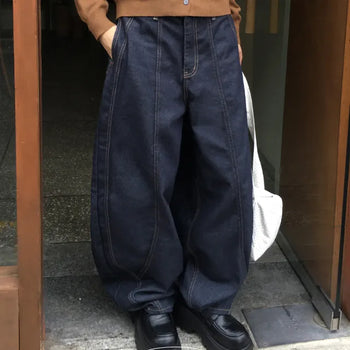 Popo Cut Raw Denim Wide Pants