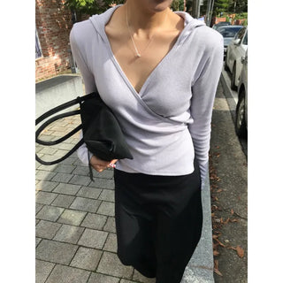 Mu Hooded Wrap Cardigan (2 colors)