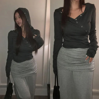 Neosin Snap Wrap Hoodie