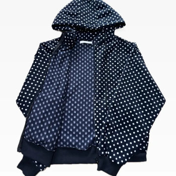 Dot Fleece Hooded Jacket Fleece Two-Way JP