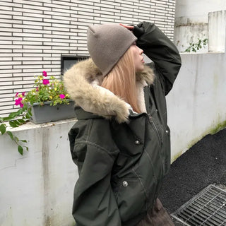 Raccoon Fur Hooded Jumper