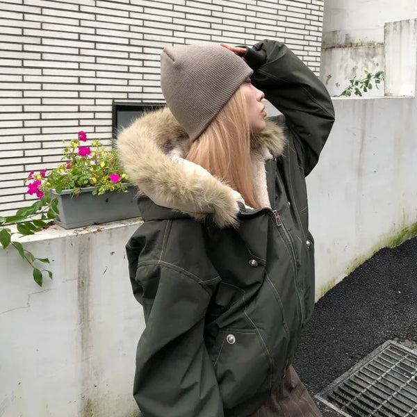 Raccoon Fur Hooded Jumper