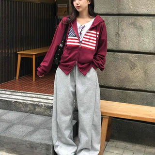 Effortless American Flag Long Pants