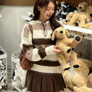 Daily Hooded Striped Knit