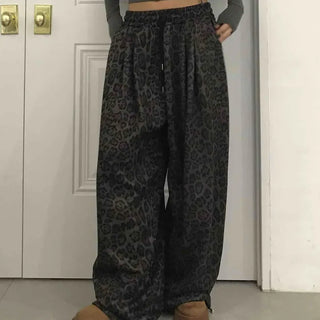 Leopard String Long Pants