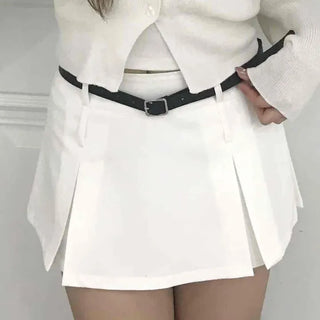 Subtle Cotton Plain Mini Skirt