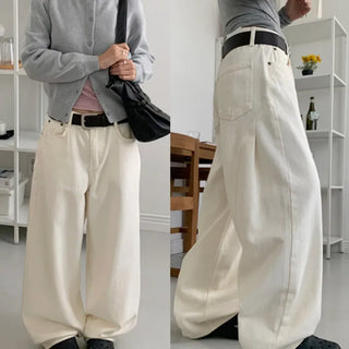 (Best fit!) Nael Back-Point Cotton Wide Pants