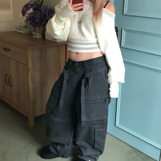Strap Big Cargo Pants