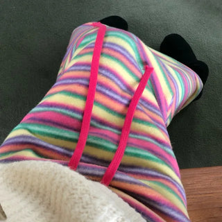 rainbow fleece skirt