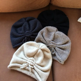 knit shirring beanie