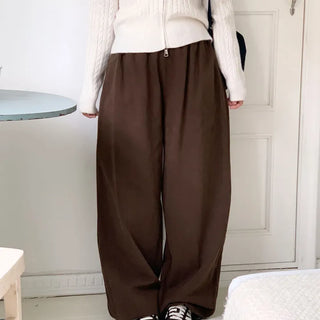 Perfect Fit Two-way Drawstring Cotton Wide Pants
