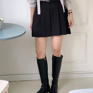 A-line Pleated Mini Skirt