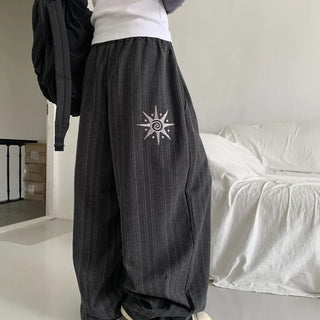 (Best Fit!) [UNISEX] Hexa Stripe Embroidered Pants
