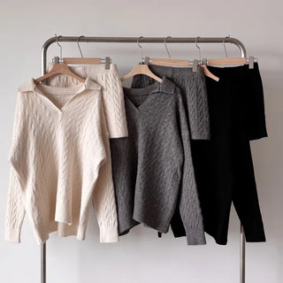 Cozy Twist Knit Set