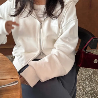 23 Two-way Loose-fit Zip-up Hoodie