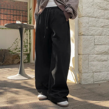 Mauve Soft Elastic Waist Wide Pants