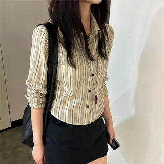 Sleek Striped Shirt 2 Colors
