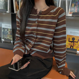 Epi Multi-Stripe Knit Cardigan