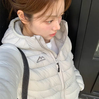 Lightweight Padded Jacket with Adjustable Drawstring Hood