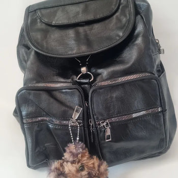 Y2K Vintage Leather Retro Backpack