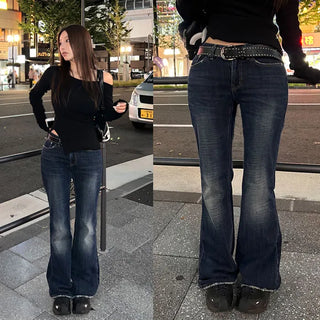 Keritz Low denim bootcut pants