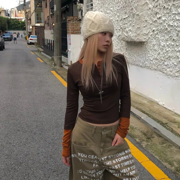 lettering cotton pants