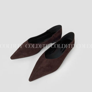 Folding Flat Suede Brown