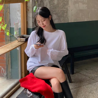 Tempur Oversized Layered Long Sleeve Sweatshirt