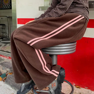 High-density fleece) Rico two-stripe pants