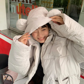 (Detachable Hood) Bear Hood Wellon Padded Jacket