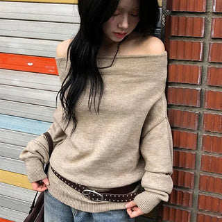 Liz Shirred Off-Shoulder Knit