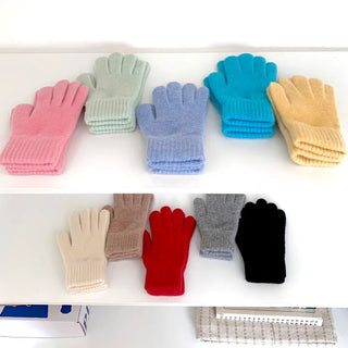 (10 Colors) Basic Fingerhole Wool Gloves Smartphone Touch Winter Wool Finger Gloves Christmas Year-End Gift