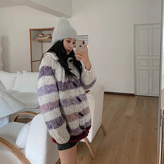 Fluffy toggle cardigan