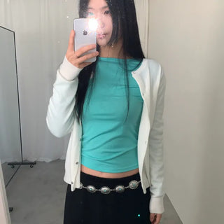 Soda Round Basic Long Sleeve Tee