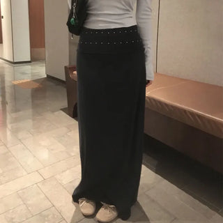 Lotien studded long skirt